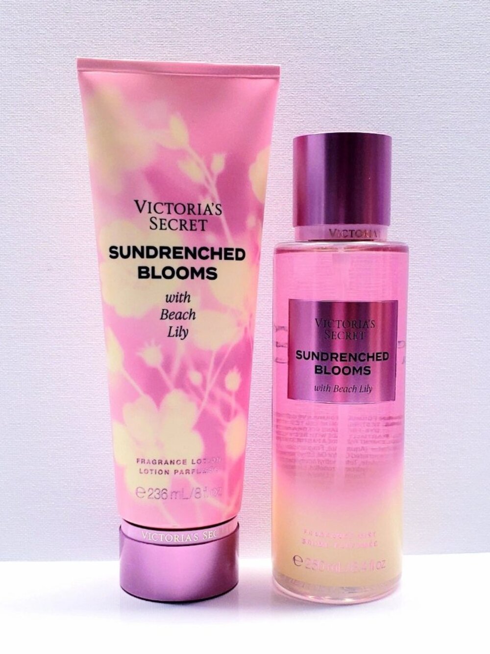 VICTORIA'S SECRET Sundrenched Blooms FRAGRANCE Body MIST & Lotion DUO Set NWT